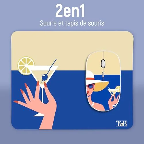 Ensemble clavier souris - Tnb - BUMWXCOCKTAIL - Sans fil - Multicolore - Technologie sans fil - vue 7
