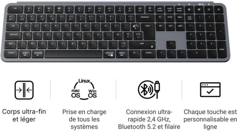 Keychron B6 Pro Gris - vue 1