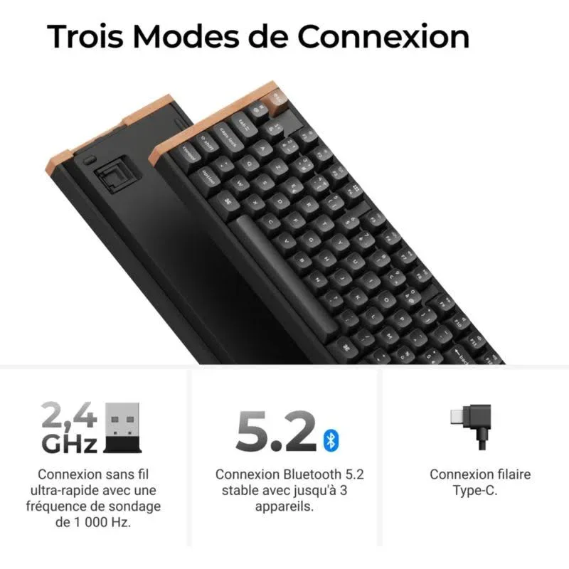 Keychron K10 HE Noir - vue 5
