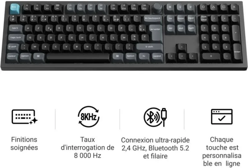 Keychron Q6 Ultra 8K Noir - vue 5