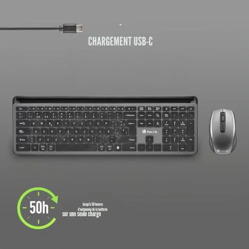 NGS Eclipse Kit clavier-souris silencieux rechargeable multi-mode - vue 2