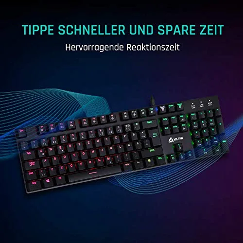 KLIM Dash Clavier mécanique AZERTY Low Profile Red RGB - vue 2