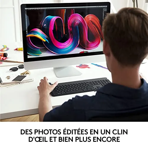 Logitech Craft Advanced Clavier sans fil AZERTY Molette créative - vue 2