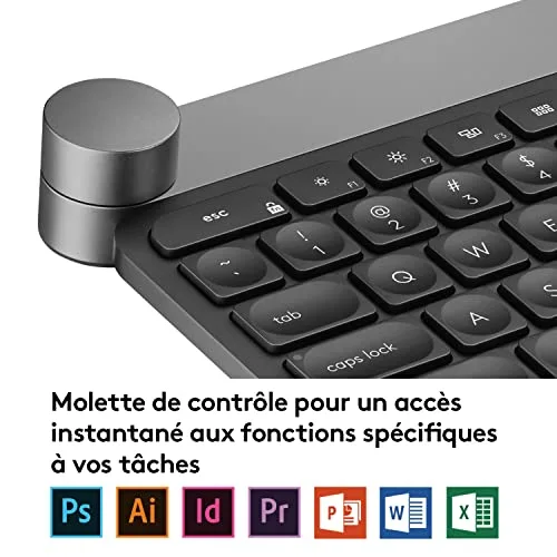 Logitech Craft Advanced Clavier sans fil AZERTY Molette créative - vue 5