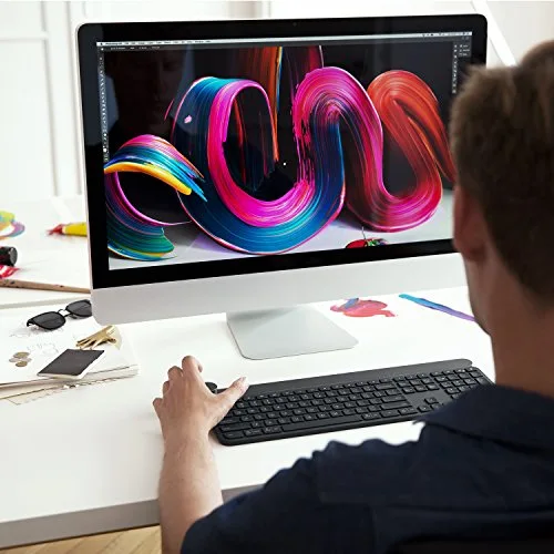 Logitech Craft Clavier sans fil rétroéclairé AZERTY avec molette Creative Input Dial - vue 2