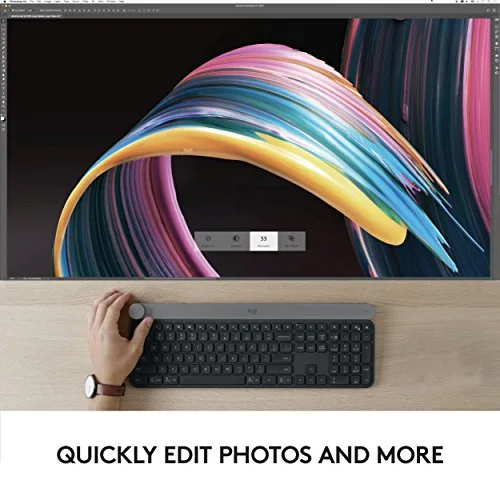 Logitech Craft Clavier sans fil rétroéclairé AZERTY avec molette Creative Input Dial - vue 5