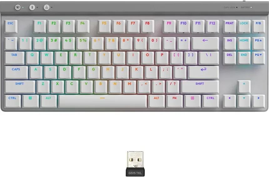 Logitech G G515 TKL Blanc - vue 3