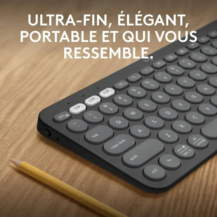 Logitech Pebble Keys 2 K380s Graphite - vue 2