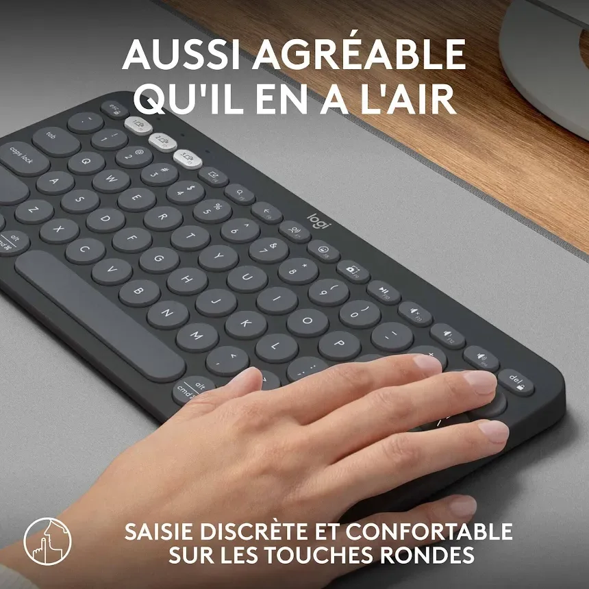 Logitech Pebble Keys 2 K380s Graphite - vue 5