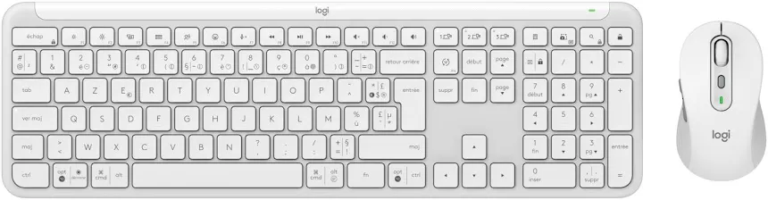 Logitech Signature Slim Combo MK950 Blanc - vue 3
