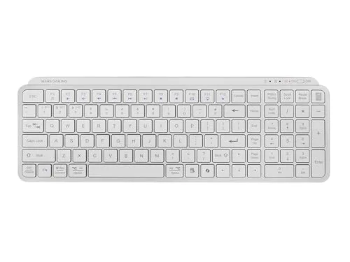 Mars Gaming MK-SILENKEYS Blanc Sans fil Full-Format