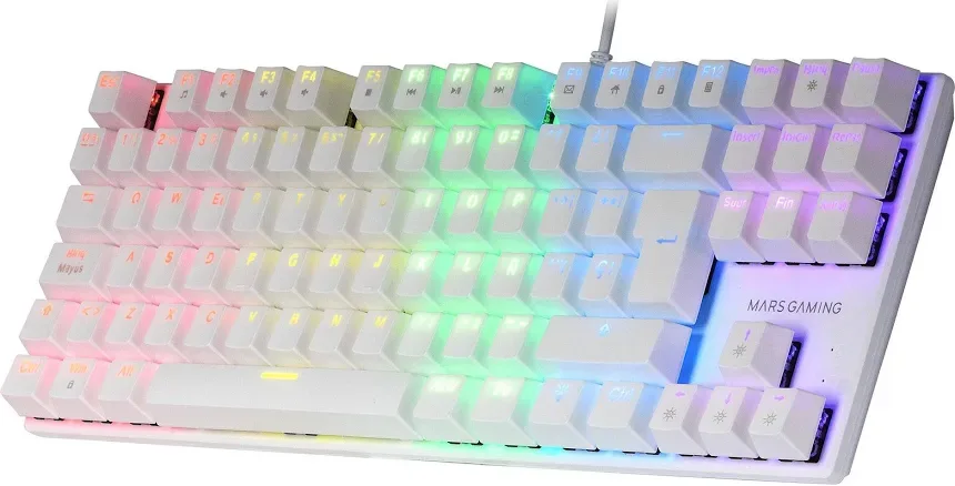 Mars Gaming MK80 Blanc FRGB Blue Switch - vue 2