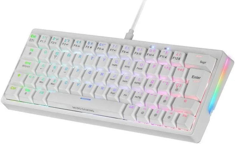 Mars Gaming MKMINIPRO 60% Switch Marron Blanc - vue 2