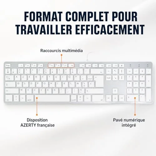 Mobility Lab Design Touch ML300368 AZERTY Mac Filaire - vue 3