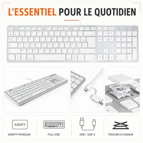 Mobility Lab Design Touch ML300368 AZERTY Mac Filaire - vue 5