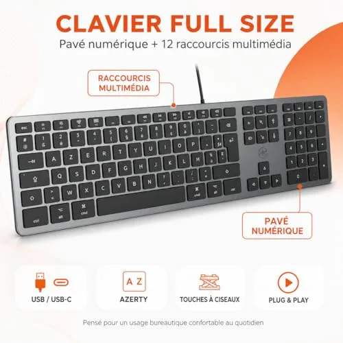 Mobility Lab DesignTouch ML311487 Gris Sidéral AZERTY - vue 3