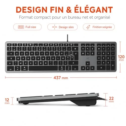 Mobility Lab DesignTouch ML311487 Gris Sidéral AZERTY - vue 8