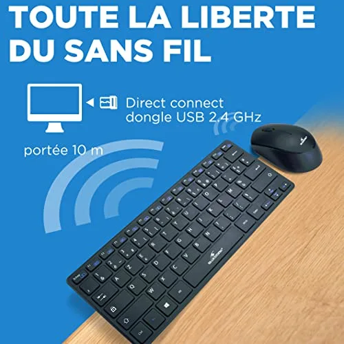 Bluestork Pack Mini V2 Clavier Souris Sans Fil AZERTY - vue 3