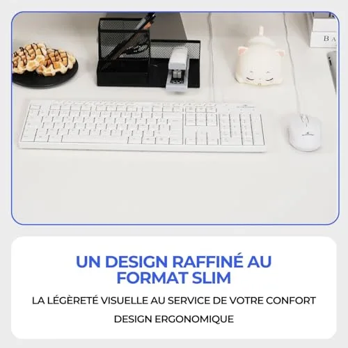 Bluestork Pack Media Office Clavier Souris Filaire 15 touches multimédias - vue 3