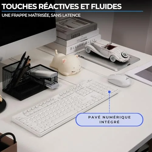 Bluestork Pack Media Office Clavier Souris Filaire 15 touches multimédias - vue 6