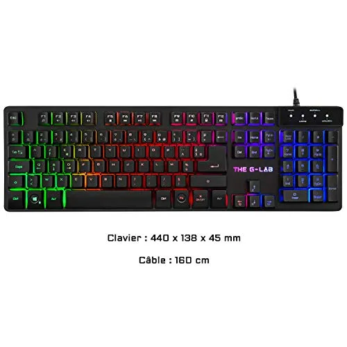 The G-LAB Combo KRYPTON Pack Clavier Souris Filaire RGB AZERTY - vue 8