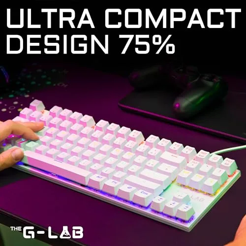 The G-Lab Combo Mercury TKL Clavier Mécanique Outemu Red RGB AZERTY - vue 2