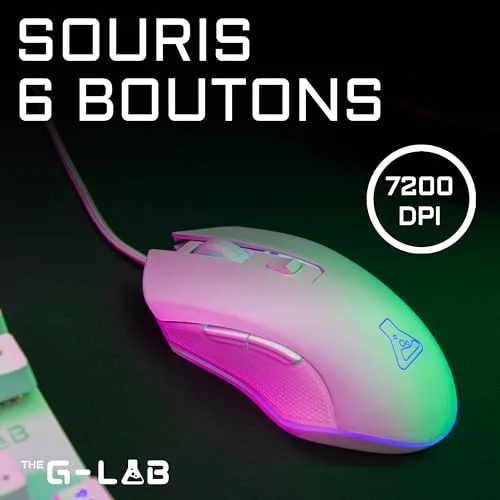 The G-Lab Combo Mercury TKL Clavier Mécanique Outemu Red RGB AZERTY - vue 5