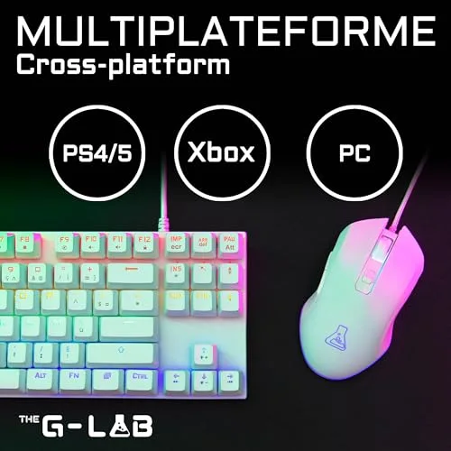 The G-Lab Combo Mercury TKL Clavier Mécanique Outemu Red RGB AZERTY - vue 6