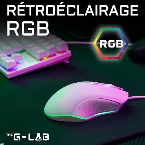 The G-Lab Combo Mercury TKL Clavier Mécanique Outemu Red RGB AZERTY - vue 7