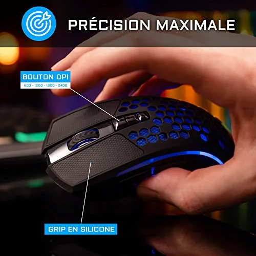 The G-Lab COMBO TUNGSTEN Clavier et Souris Sans Fil RGB 2.4 GHz - vue 6