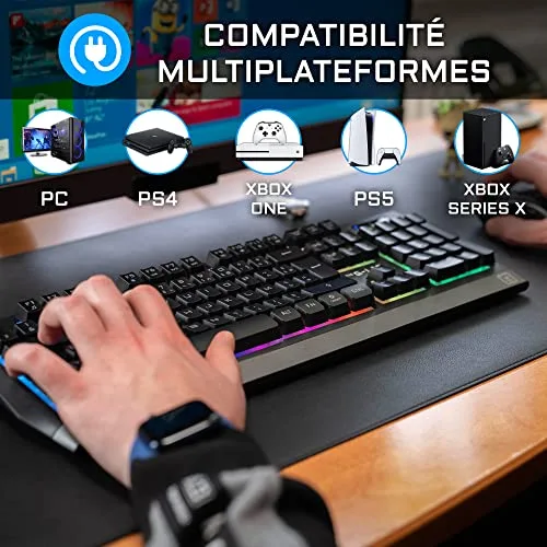 The G-Lab COMBO TUNGSTEN Clavier et Souris Sans Fil RGB 2.4 GHz - vue 7