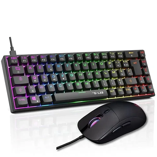 The G-Lab Combo Titan Pack Gamer 2 en 1 Clavier Mécanique Souris 12800 DPI