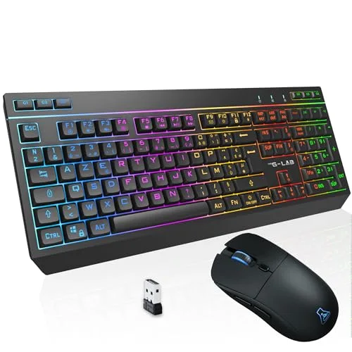 The G-Lab Combo Tungsten EX Clavier Souris Sans Fil RGB