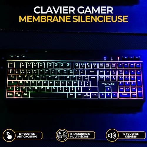 The G-Lab Combo Tungsten EX Clavier Souris Sans Fil RGB - vue 4