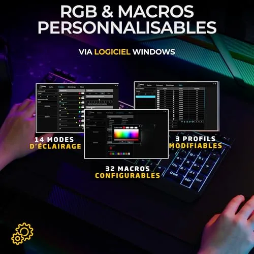 The G-Lab Combo Tungsten EX Clavier Souris Sans Fil RGB - vue 6