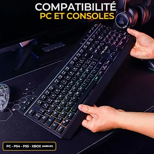 The G-Lab Combo Tungsten EX Clavier Souris Sans Fil RGB - vue 7
