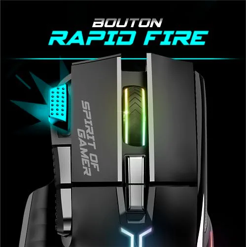 Spirit of Gamer Ultimate 600 Wireless Pack Clavier Souris AZERTY RGB - vue 7