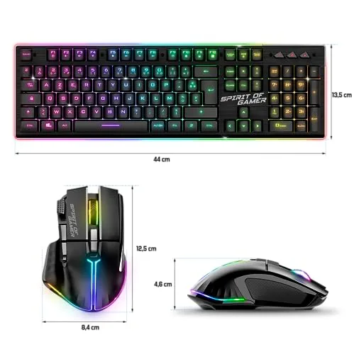 Spirit of Gamer Ultimate 600 Wireless Pack Clavier Souris AZERTY RGB - vue 9