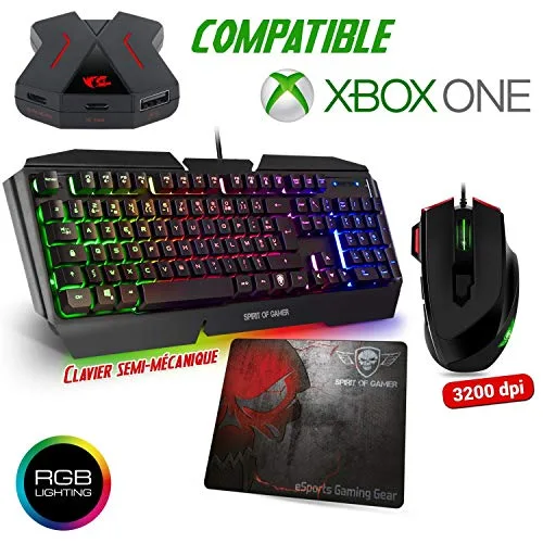 Spirit of Gamer Pro-K5 Clavier semi-mécanique RGB AZERTY - vue 2