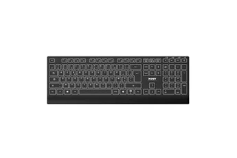 PORT Designs Clavier rétroéclairé 2.4 GHz Bluetooth USB-C
