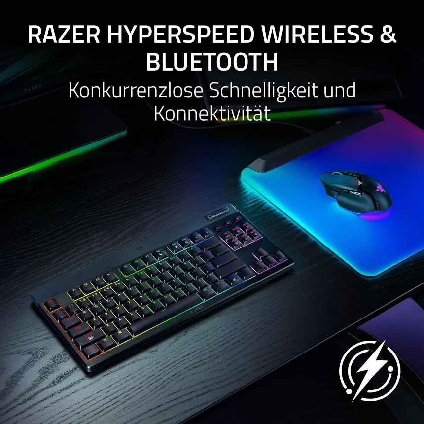 Razer BlackWidow V4 Low-Profile TKL HyperSpeed RGB - vue 3