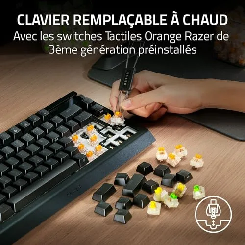 Razer BlackWidow V4 Pro 75% RGB sans fil Hot-Swap - vue 5