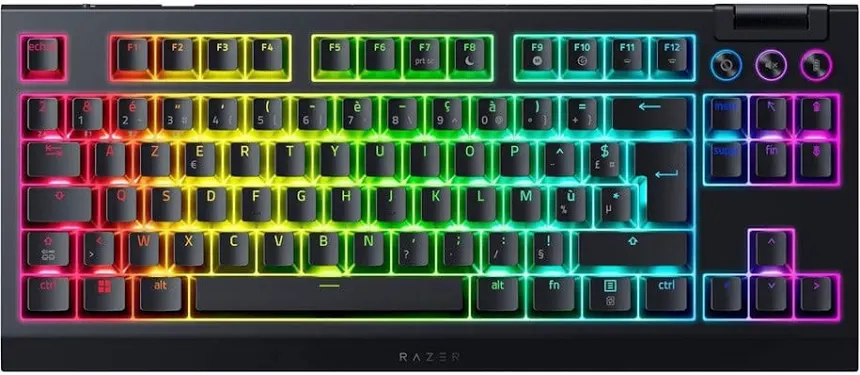 Razer BlackWidow V4 Tenkeyless HyperSpeed Noir - vue 4
