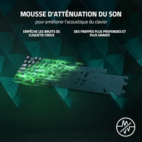 Razer Huntsman V2 Purple Switch clavier gaming optique AZERTY - vue 2