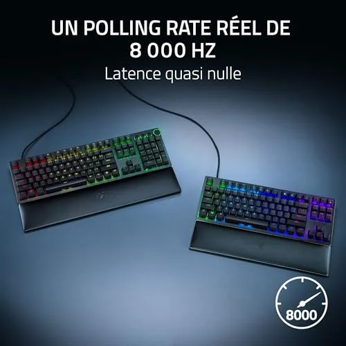 Razer Huntsman V2 Purple Switch clavier gaming optique AZERTY - vue 4