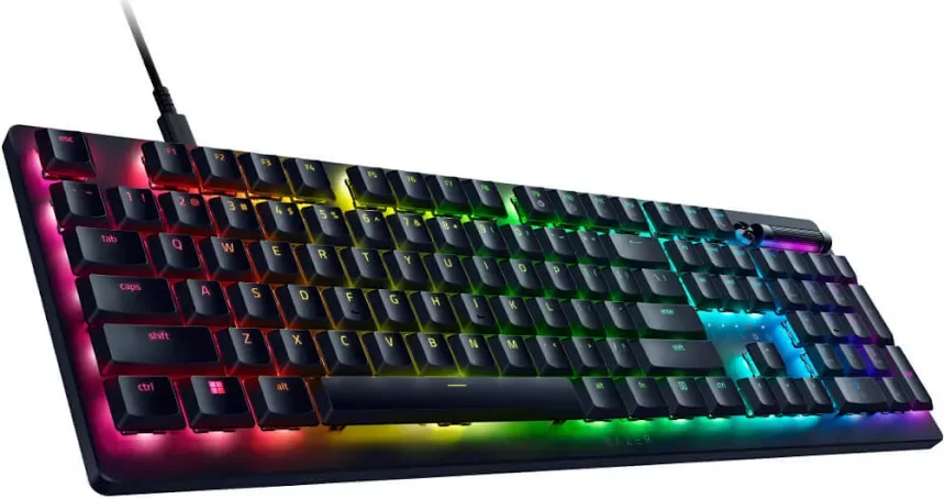 Razer Deathstalker V2 Optical Red LP Noir - vue 3