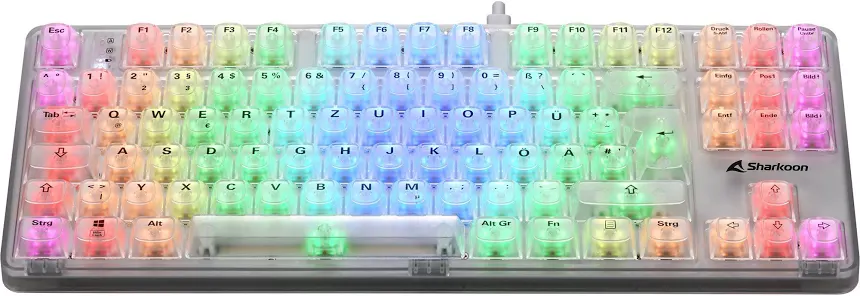 Sharkoon Cristal RGB Transparent - vue 3