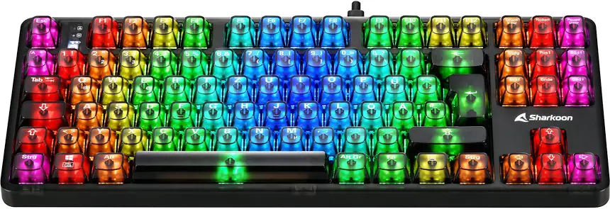 Sharkoon Crystal Shark RGB Noir - vue 3