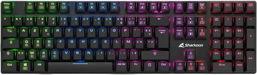 Sharkoon PureWriter RGB Bleu - vue 2