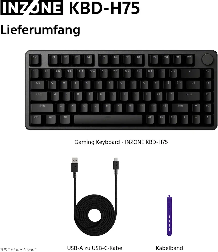 Sony INZONE KBD-H75 Noir - vue 4